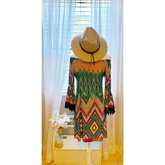 Off Shoulder Boho Dress - Picture 4 of 7